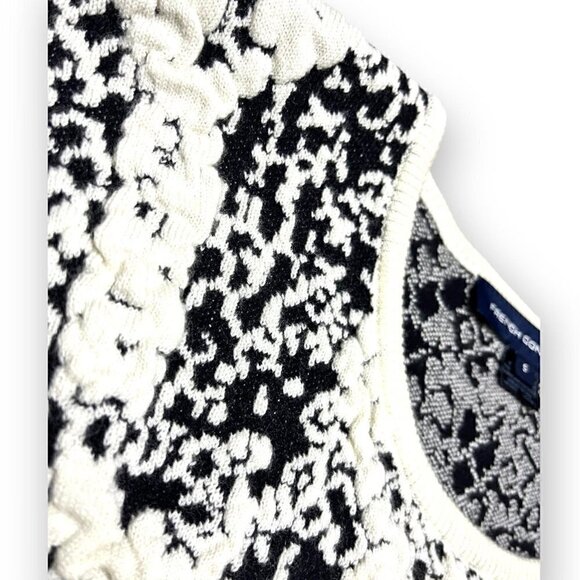 French Connection WOOL Luxury Designer Raised Shirt Sweater - Womens S - Picture 3 of 4